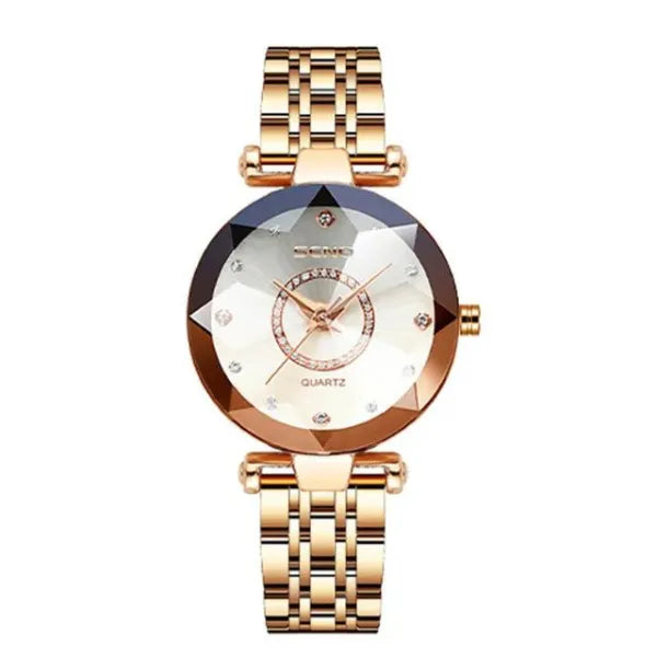 Relógio Feminino - Elegante Pulseira Aço Inoxidável