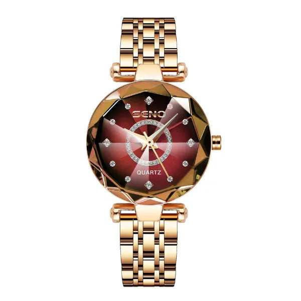 Relógio Feminino - Elegante Pulseira Aço Inoxidável